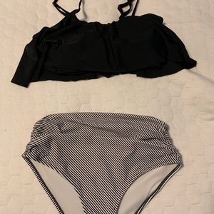 High wasted 2 piece swimsuit